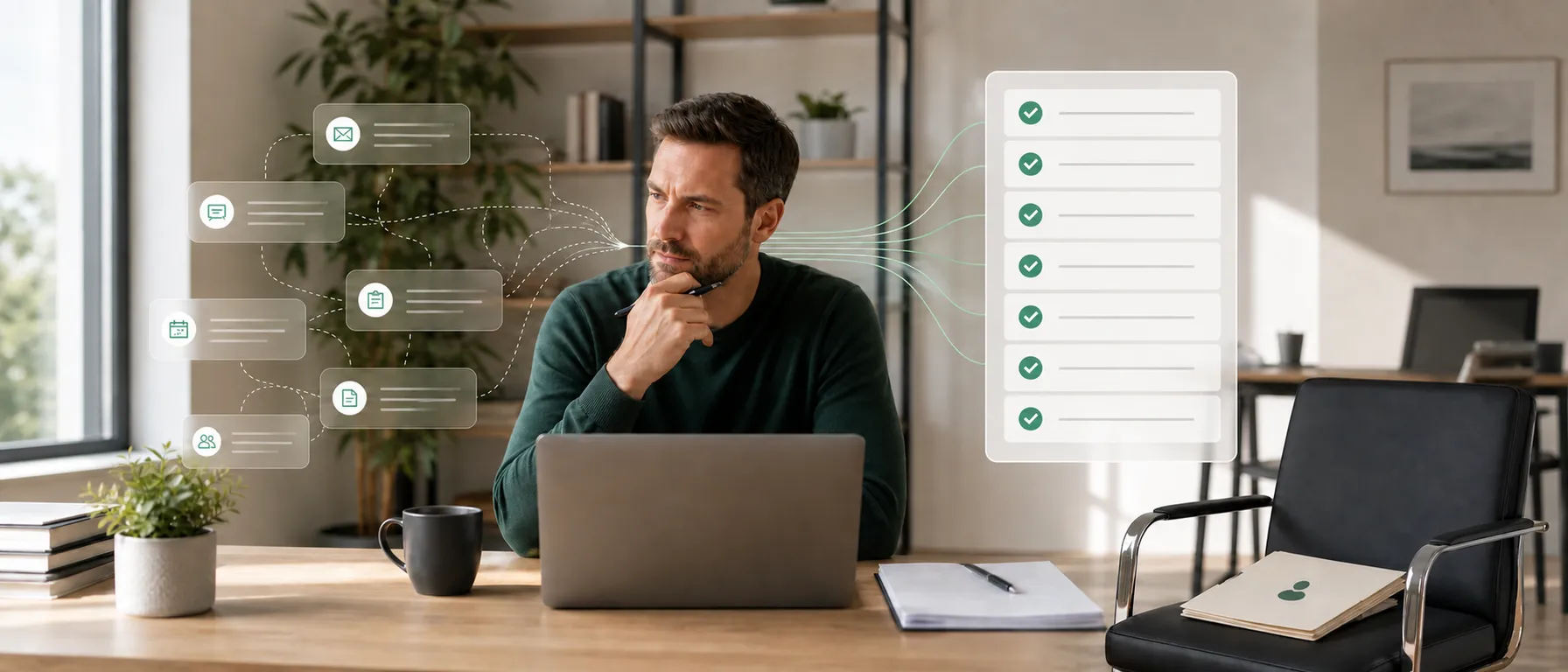 Business owner reviewing seven processes before hiring another employee