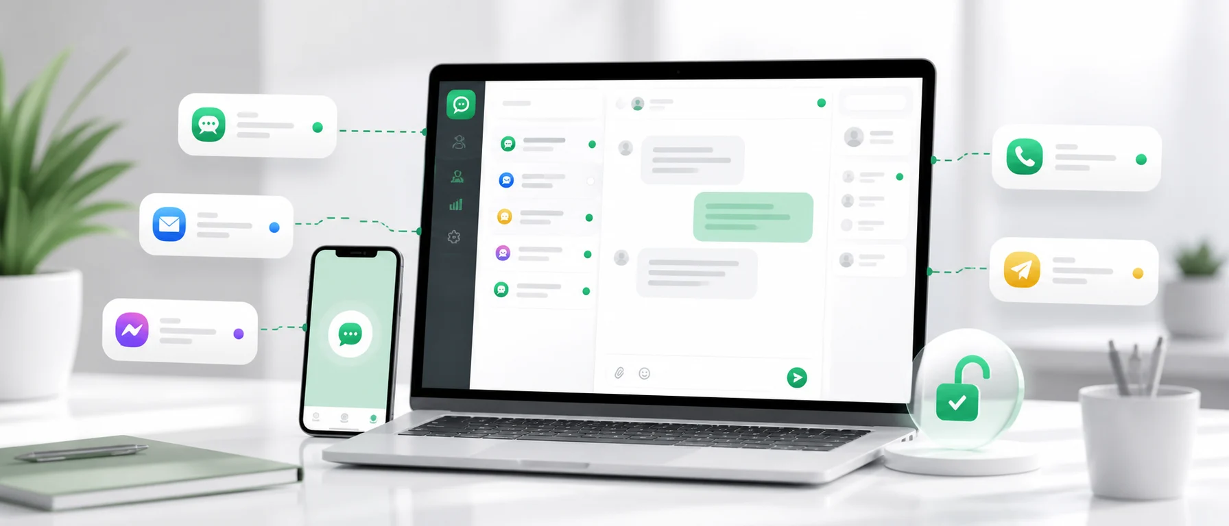 Scattered customer contact channels compared with an organized customer support inbox for a small business