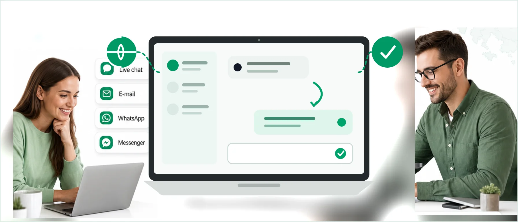 Customer support inbox with messages from several countries and automatic translation into English