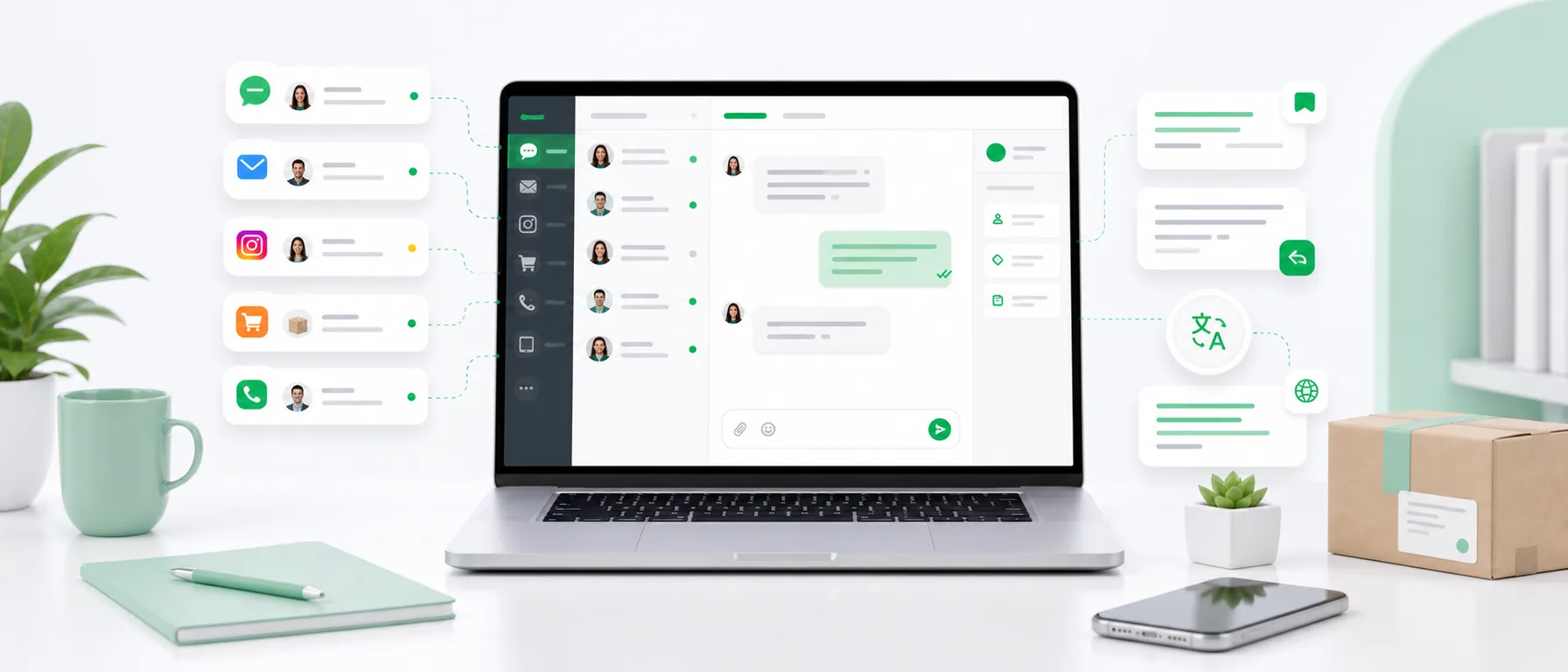 Small business owner using Chataptor to manage customer messages in one simple inbox